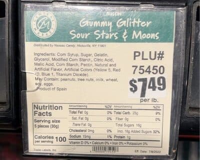 Gummy glitter sour stars & moons