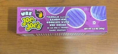 Ube vanilla flavored sandwich cookies