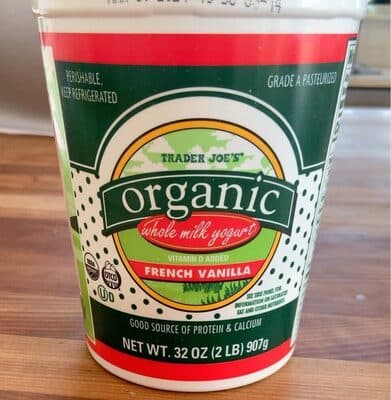 Organic Whole Milk Yogurt French Vanilla