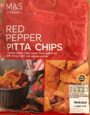 Red Pepper Pitta Chips