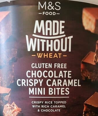 Gluten free chocolate crispy caramel mini bites
