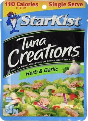 TUNA CREATIONS, LIGHTLY MARINATED PREMIUM HERB & GARLIC CHUNK LIGHT TUNA