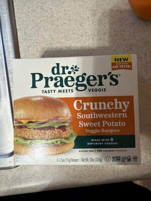 Crunchy Southwestern Sweet Potato Veggie Burgers