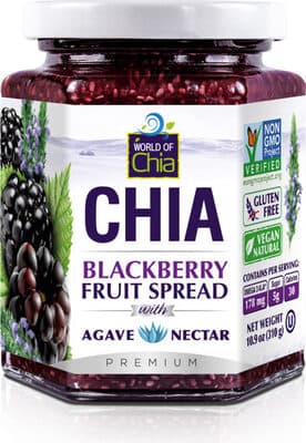 Chia Blackberry Fruit Spread With Agave Nectar