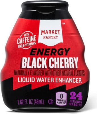 Energy Liquid Water Enhancer, Black Cherry