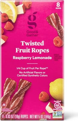 Raspberry Lemonade Twisted Fruit Ropes