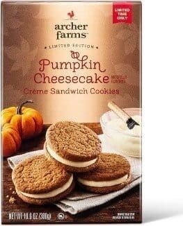 Pumpkin Cheesecake Creme-Filled Crispy Sandwich Cookies