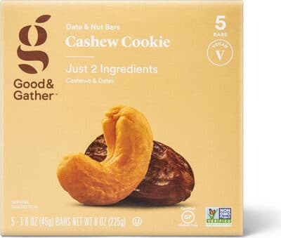 Cashew Cookie Date & Nut Bars