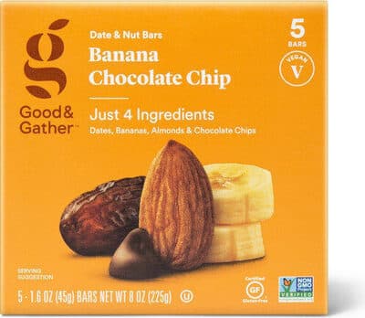 Banana Chocolate Chip Date & Nut Bars