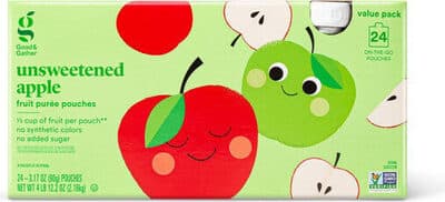 Unsweetened Apple Fruit Puree Pouches