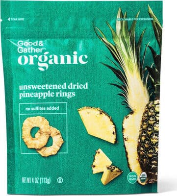 Unsweetened Dried Pineapple Rings