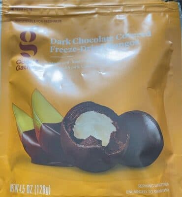 Dark Chocolate Covered Freeze-Dried Mangos
