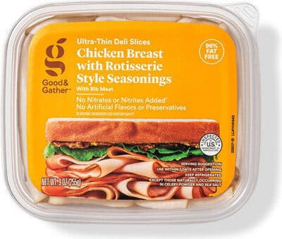 Chicken Breast with Rotisserie Style Seasonings Ultra-Thin Deli Slices