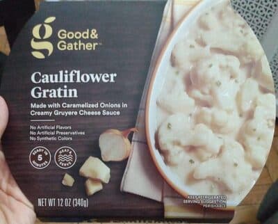 Cauliflower Gratin Made With Caramelized Onions In Creamy Gruyere Cheese Sauce