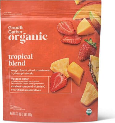 Tropical Blend Mango Chunks, Sliced Strawberries & Pineapple Chunks