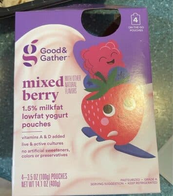 Mixed Berry Lowfat Yogurt Pouches
