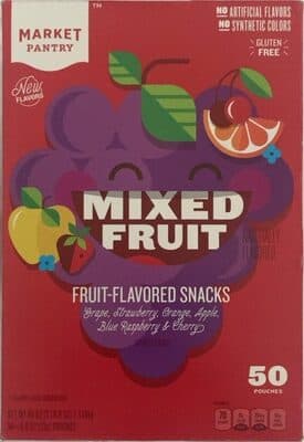 Mixed Fruit Grape, Strawberry, Orange, Apple, Blue Raspberry & Cherry Fruit-Flavored Snacks