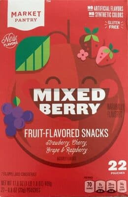 Mixed Berry Strawberry, Cherry, Grape & Raspberry Fruit-Flavored Snacks