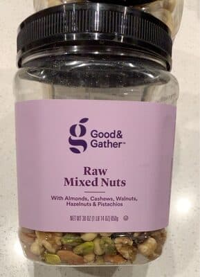 Raw Mixed Nuts with Almonds, Cashews, Walnuts, Hazelnuts & Pistachios