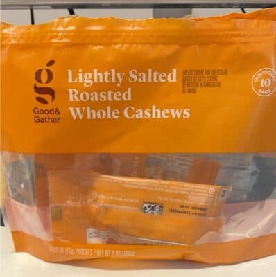 Lightly Salted Roasted Whole Cashews