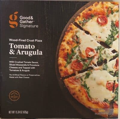 Tomato & Arugula With Crushed Tomato Sauce, Sliced Mozzarella & Provolone Cheeses And Topped Wood-Fired Crust Pizza