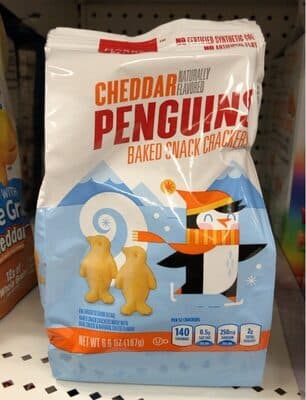 Cheddar Penguins Baked Snack Crackers