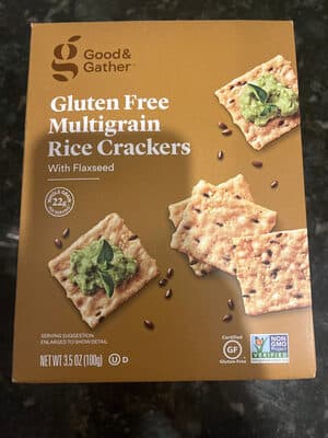 Gluten Free Multigrain Rice Crackers with Flaxseed