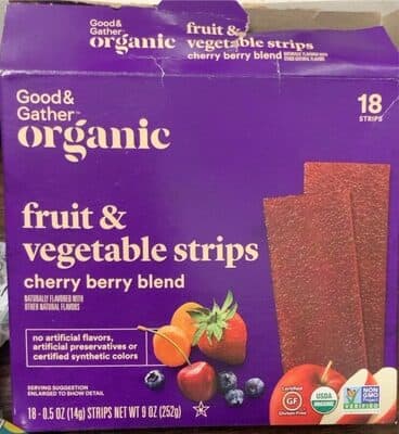 Cherry Berry Blend Flavored Fruit & Vegetable Strips