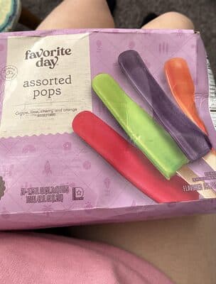 Assorted Popsicles, Grape, Lime, Cherry and Orange