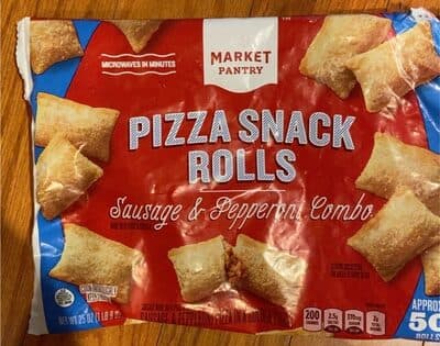 Sausage & Pepperoni Combo Pizza in a Golden Crust Pizza Snack Rolls