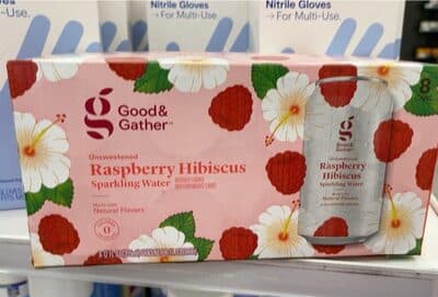 Unsweetened Raspberry Hibiscus Flavored Sparkling Water