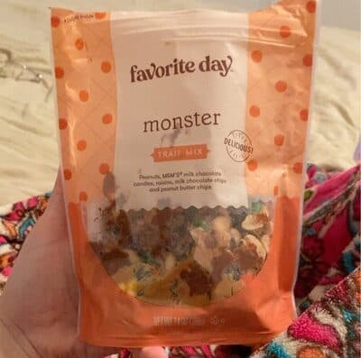Monster Peanuts, M&M's Milk Chocolate Candies, Raisins, Milk Chocolate Chips and Peanut Butter Chips Trail Mix