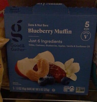 Blueberry Muffin Date & Nut Bars