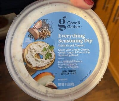 Everything Seasoning Dip with Greek Yogurt Made with Cream Cheese & Everything Seasoning Blend