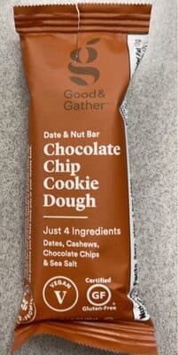 Chocolate Chip Cookie Dough Date & Nut Bar