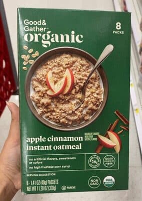 Apple Cinnamon Flavored Instant Oatmeal