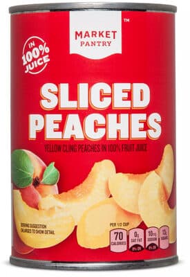 Sliced Peaches Yellow Cling Peaches In 100% Fruit Juice