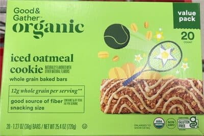 iced oatmeal cookie whole grain bars