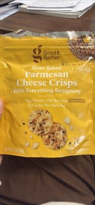 Parmesan Cheese Crisps With Everything Seasoning