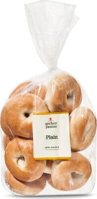 Sliced Plain Mini Bagels