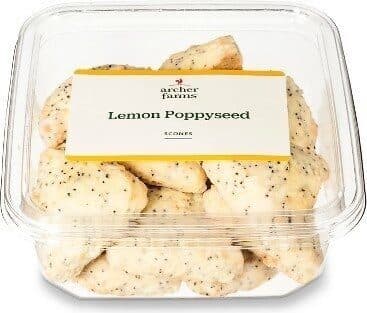 Lemon Poppy Seed Flavored Mini Scones