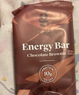 Energy bar chocolate brownie