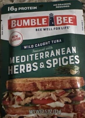 Bumble Bee - Wild Caught Tuna Seasoned With Mediterranean Herbs & Spices