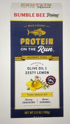 Protein On The Run Olive Oil & Zesty Lemon Tuna Snack Kit