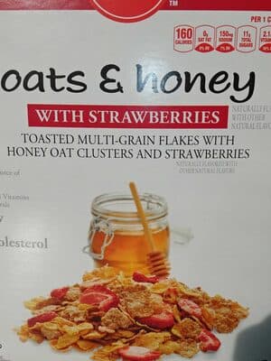 Oats and honey with strawberries