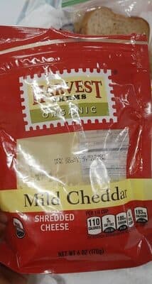 Organic Mild Cheddar Shredded Cheese