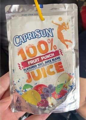 100% fruit punch juice