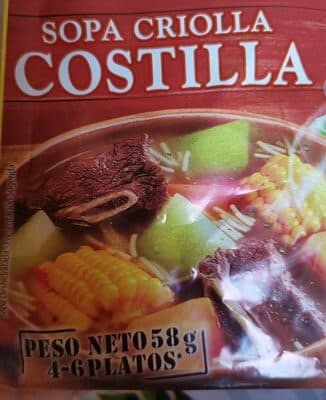 Sopa Criolla Costilla Maggi