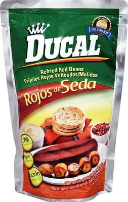 Refried red beans pouch