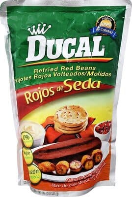 Refried red beans pouch